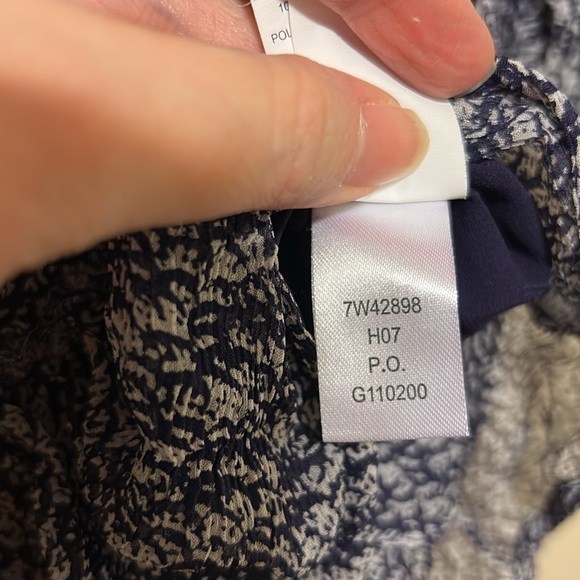 Lucky Brand Black and White Ruffled 3/4 Sleeve Blouse - Picture 5 of 5